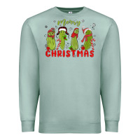 Seafoam Pickle Merry Christmas Premium Sweatshirt - MaliasSmallBusiness