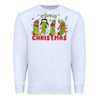 White Pickle Merry Christmas Premium Sweatshirt - MaliasSmallBusiness