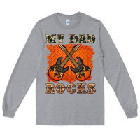 Heather Grey my dad rock Long Sleeve Tee - Artiststas