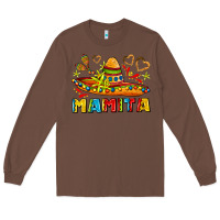 Chestnut mamita and sombrero with lime flowers Long Sleeve Tee - AdoDesignShop