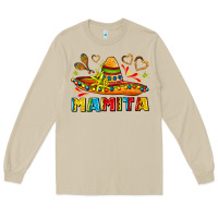 Mushroom mamita and sombrero with lime flowers Long Sleeve Tee - AdoDesignShop