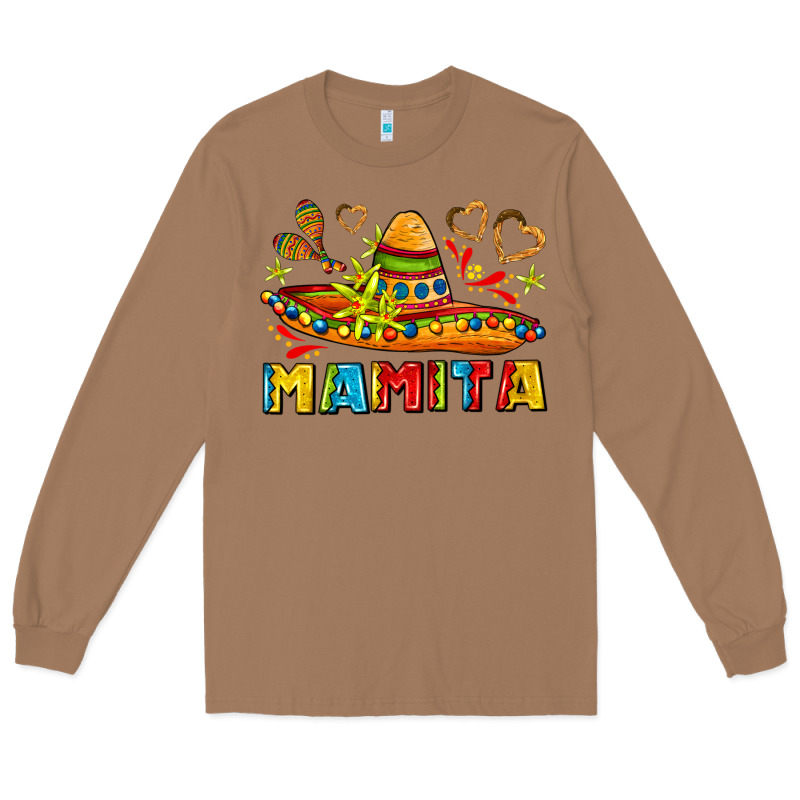 Mamita And Sombrero With Lime Flowers Long Sleeve Tee by AdoDesignShop | Teevron