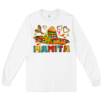 White mamita and sombrero with lime flowers Long Sleeve Tee - AdoDesignShop