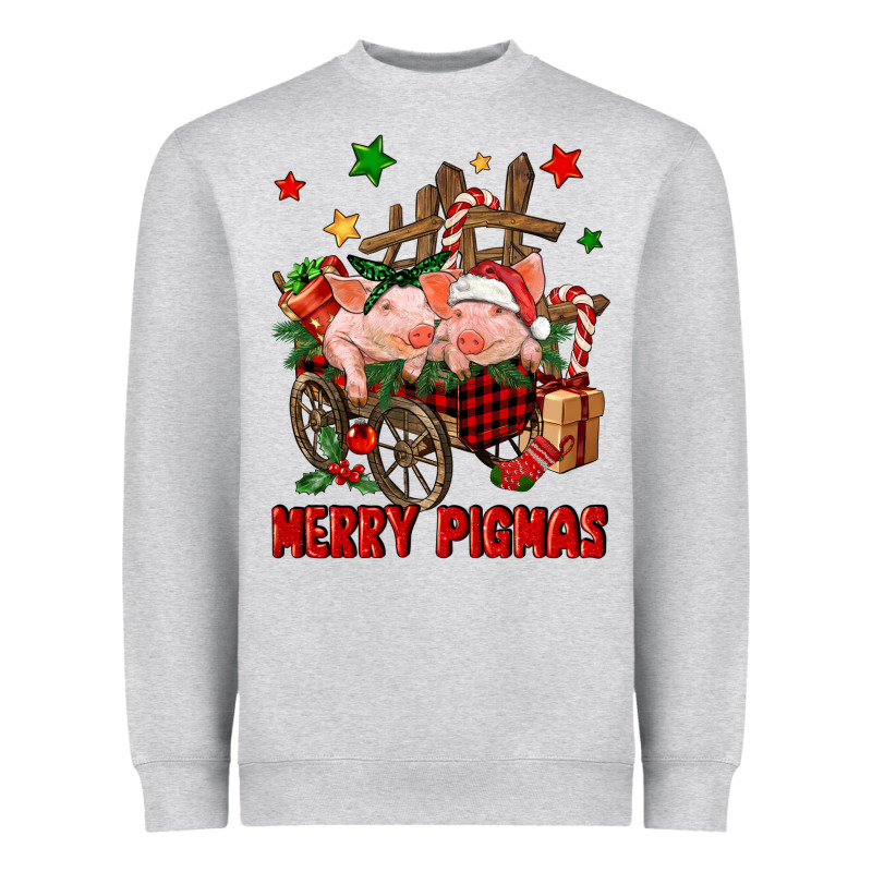 Merry Pig Mas Heavyweight Sweatshirt by FaDigitalArtStudio | Teevron