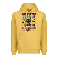 Antique Gold i survived 100 days it's fine i'm fine Premium Hoodie - Artiststas