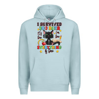 Blue Mist i survived 100 days it's fine i'm fine Premium Hoodie - Artiststas
