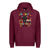 Burgundy i survived 100 days it's fine i'm fine Premium Hoodie - Artiststas