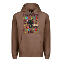 Chestnut i survived 100 days it's fine i'm fine Premium Hoodie - Artiststas