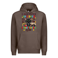 Coffee i survived 100 days it's fine i'm fine Premium Hoodie - Artiststas