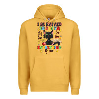 Mustard i survived 100 days it's fine i'm fine Premium Hoodie - Artiststas