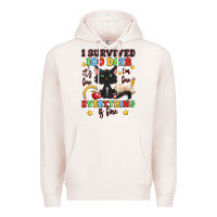 Pale Pink i survived 100 days it's fine i'm fine Premium Hoodie - Artiststas