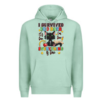 Seafoam i survived 100 days it's fine i'm fine Premium Hoodie - Artiststas