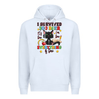 White i survived 100 days it's fine i'm fine Premium Hoodie - Artiststas