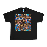Black 4th of juky veteran boots seamless pattern Urban Heavy Tee - HRA Design Shop