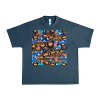 Midnight Navy 4th of juky veteran boots seamless pattern Urban Heavy Tee - HRA Design Shop
