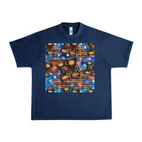 Navy 4th of juky veteran boots seamless pattern Urban Heavy Tee - HRA Design Shop