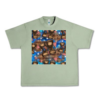 Oil Green 4th of juky veteran boots seamless pattern Urban Heavy Tee - HRA Design Shop