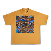 Peanut Butter 4th of juky veteran boots seamless pattern Urban Heavy Tee - HRA Design Shop