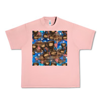 Salmon 4th of juky veteran boots seamless pattern Urban Heavy Tee - HRA Design Shop
