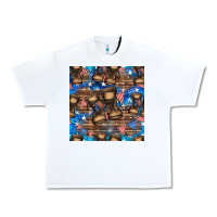 White 4th of juky veteran boots seamless pattern Urban Heavy Tee - HRA Design Shop
