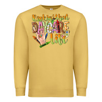 Antique Gold rockin that daycare life Premium Sweatshirt - NancyCooperArtShop
