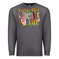 Charcoal Heather rockin that daycare life Premium Sweatshirt - NancyCooperArtShop