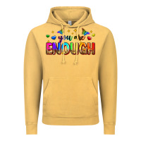 Vintage Mustard you are enough Vintage Hoodie - Zillion Design Studio