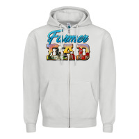 Dove Grey Western Farmer Dad Zipper Hoodie - LillyAllenDesigns
