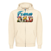 Sandshell Western Farmer Dad Zipper Hoodie - LillyAllenDesigns
