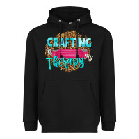 Black crafting is my therapy Heavyweight Hoodie - NancyCooperArtShop