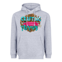 Heather Grey crafting is my therapy Heavyweight Hoodie - NancyCooperArtShop
