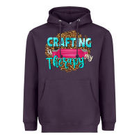 Plum crafting is my therapy Heavyweight Hoodie - NancyCooperArtShop