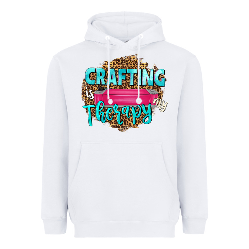 Crafting Is My Therapy Heavyweight Hoodie by NancyCooperArtShop | Teevron