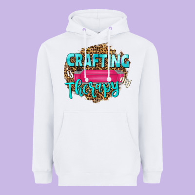 Crafting Is My Therapy Heavyweight Hoodie Designed By Nancycooperartshop
