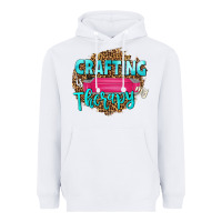 White crafting is my therapy Heavyweight Hoodie - NancyCooperArtShop
