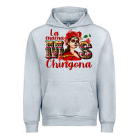 Heather Grey La mama mos Chingona Urban Hoodie - NancyCooperArtShop