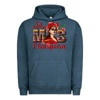 Pigment Midnight Navy La mama mos Chingona Urban Hoodie - NancyCooperArtShop