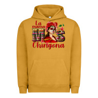 Pigment Peanut Butter La mama mos Chingona Urban Hoodie - NancyCooperArtShop