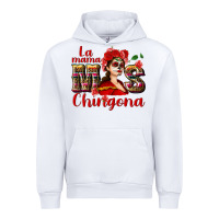 White La mama mos Chingona Urban Hoodie - NancyCooperArtShop