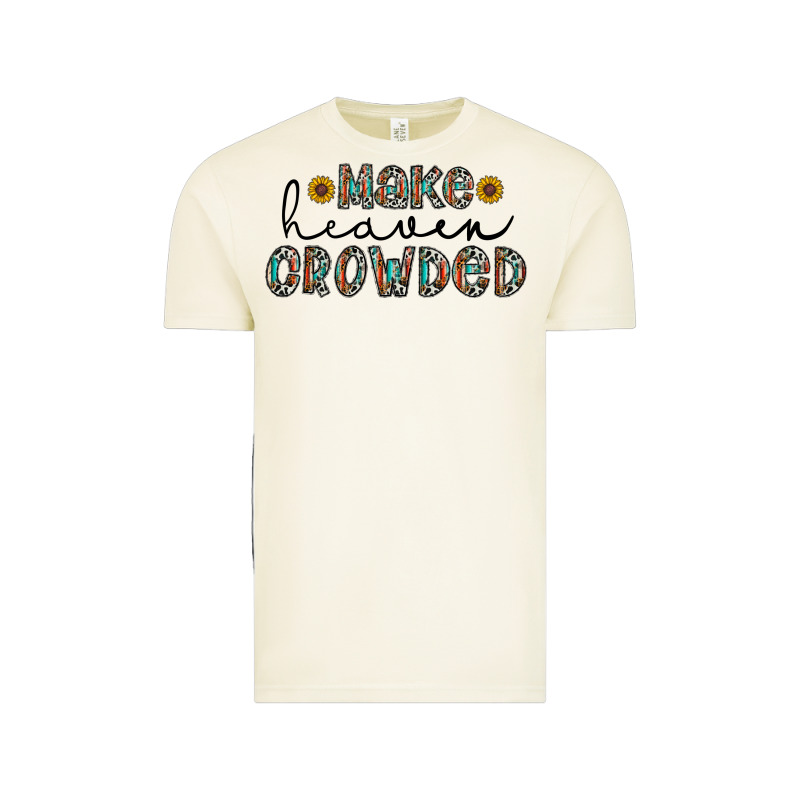 Make Heaven Crowded Vintage Tee by CowhideDigitalArt | Teevron