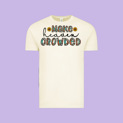 Make Heaven Crowded Vintage Tee Designed By Cowhidedigitalart