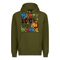Army Green happy 100 th days of school Premium Hoodie - Artiststas