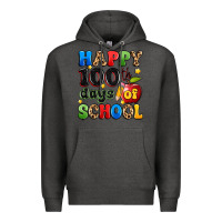 Charcoal Heather happy 100 th days of school Premium Hoodie - Artiststas