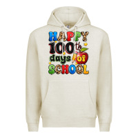 Oatmeal Heather happy 100 th days of school Premium Hoodie - Artiststas