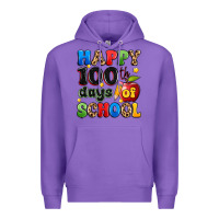 Purple happy 100 th days of school Premium Hoodie - Artiststas
