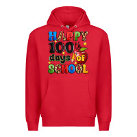 Red happy 100 th days of school Premium Hoodie - Artiststas