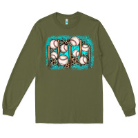Army Green baseball background Long Sleeve Tee - JahusDesignShop