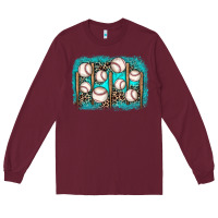 Burgundy baseball background Long Sleeve Tee - JahusDesignShop