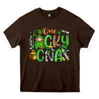 Chocolate Brown one lucky cna Heavy Core Tee - Artiststas
