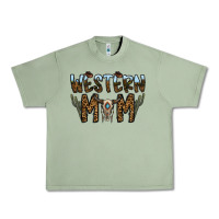 Oil Green western mom Urban Heavy Tee - CowhideDigitalArt
